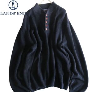 【LANDS' END】90's アメリカ製 ニット 黒 XL★