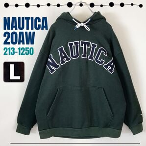 ノーティカ/NAUTICA★アーチロゴ/ネームワッペン★17.7ozヘビーウエイト★スウェットパーカー★リラックスFIT★メンズL