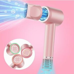 マイナスイオン ドライヤー 新品 大風量 3色ライト速乾 スピーディー ピンク 可愛い