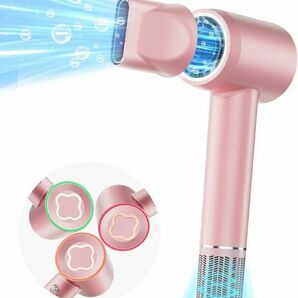 マイナスイオン ドライヤー 新品 大風量 3色ライト速乾 スピーディー ピンク 可愛い