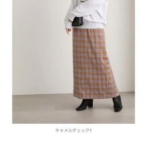 エヌ ナチュラルビュティーベーシックチェックロングスカート