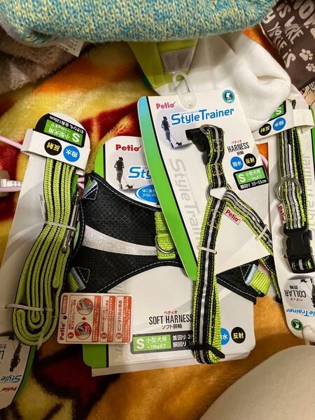 ペティオ ハーネス2種類、首輪、リードセット計4点セット