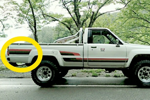 '84-'88 Hilux 50 60 серия желтохвост высокий переводная картинка DECAL стикер TOYOTA Hilux (TOYOTA YN50 55 56 LN65 YN61 LN60 )