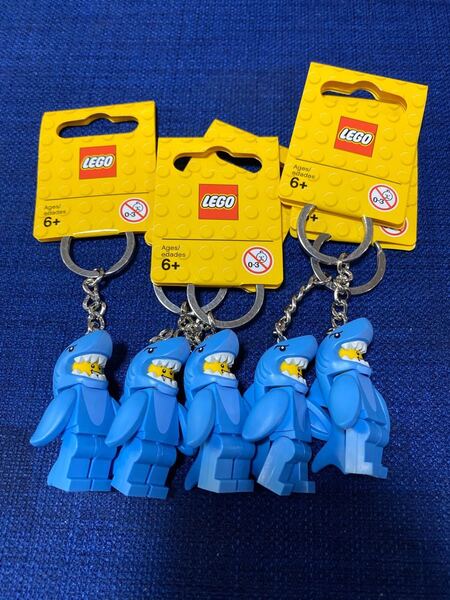 LEGO レゴ ミニフィグ ミニフィギュア シャーク サメ キーチェン キーホルダー 5体
