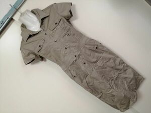 jjyk3-1288 # ALPHA CUBIC # Alpha Cubic shirt One-piece short sleeves dark beige 2 M