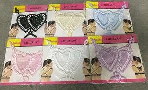  bra strap butterfly pattern 6 piece 