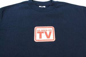 UTS74テレビLパロディTシャツAS SEEN ON TV半袖Tシャツ 色紺