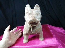 彩色犬俑　漢時代 遺跡発掘品　中国　陶製　明器　副葬品_画像5