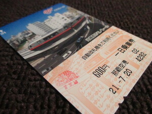 (OC)ゆいレール　沖縄都市モノレール　牧志付近　1日乗車券　使用済みカードの商品画像