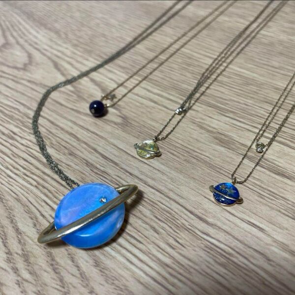 ネックレス ペンダント まとめ売り バラ売り可 宇宙 星 スター 土星 モチーフ 惑星 アクセサリー セット
