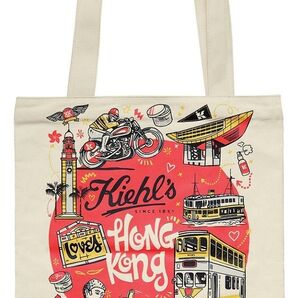 Kiehl’s LOVESキールズラブズ香港限定キャンバストートバッグkiehlsファスナー式Dave Homerデイブ・ホーマー