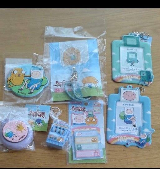 サンキューマート☆アドベンチャータイム☆フィン☆ビーモ☆ ラバーミラー☆付箋☆フォンタブ&スマホショルダーセット☆7点セット