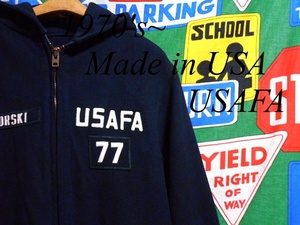 ★希少なSMALL LONG★Made in USAアメリカ製USAFA1973年製米軍実物ビンテージメルトンウールジャケットガデットコート70s70年代紺ネイビーS