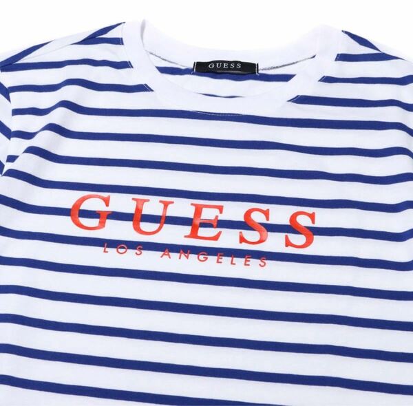 新品　GUESS ゲス　ボーダー　Tシャツ　ブルー