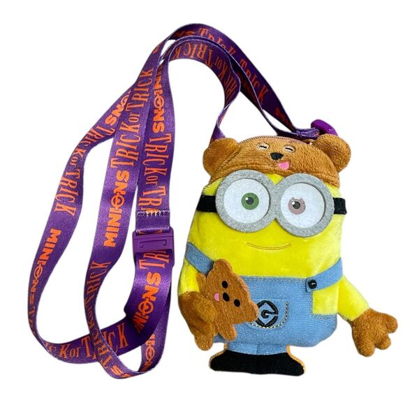 【ミ】USJ ハロウィン限定 ミニオン パスケース ネックポーチ ボブ ティム