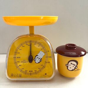 【珍品】【レア】バザールでござーる アナログ量りの蓋付きカップ アナログ レトロ