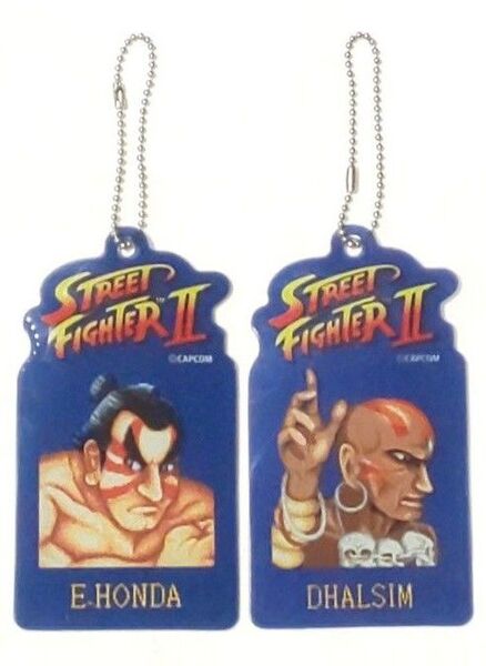 ストリートファイターII やわらかクリアキーホルダー 2種セット スト2