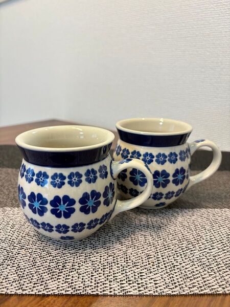 ポーランド製食器 ポーリッシュポタリー ペアマグカップ 2個セット