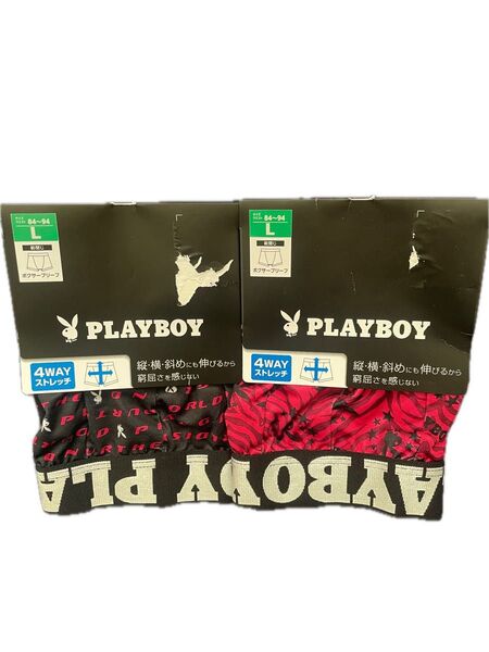 PLAYBOY プレイボーイ ボクサーブリーフ ボクサーパンツ 前閉じ L セット
