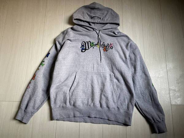 コラボ MARBLES × Grateful Dead HOODY マーブルズ グレイトフルデッド ベア 熊 プリント プルオーバー パーカ XL グレー ▼0138
