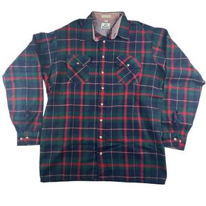 USED 90's 417 by VAN HEUSEN アクリルシャツ チェックシャツ アメカジ 古着 メンズLサイズ
