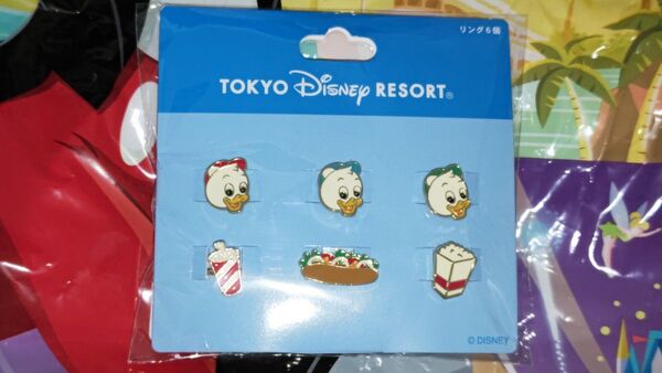 東京ディズニーリゾート ヒューイ・デューイ・ルーイ アメリカンダイナー リング 6個 フリーサイズ