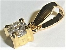 【東京 谷中 質屋おぢさん】新品・未使用 K18 18金 ペンダント ダイヤ 0.122ct_画像2