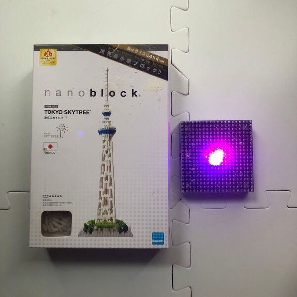 500円オフクーポン使用可能 ナノブロック 東京スカイツリー LEDプレート