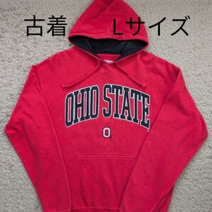 メンズ パーカー スウェット カレッジロゴ 古着 Lサイズ