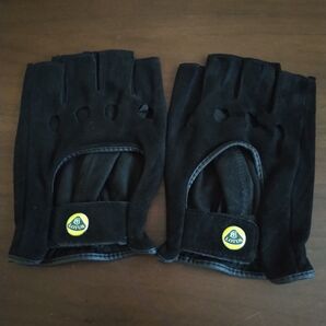 新品 Lotus ロゴ付きドライビンググローブ シープスキン黑 サイズ(24)L