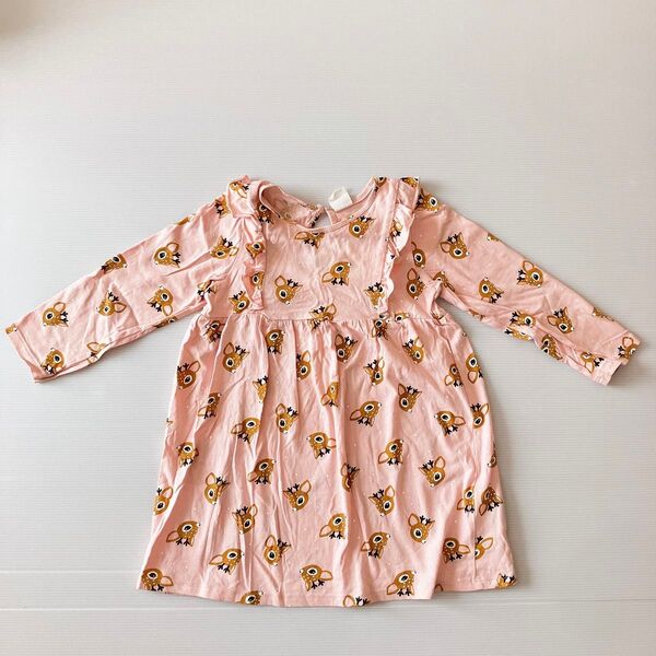 ワンピース バンビ 86 H&M ピンク ベビー 女の子 長袖