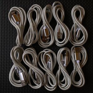 iPhone 充電ケーブル シルバー 2m 10本