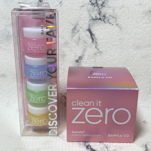 バニラコ クレンジングバーム クリーンイットゼロ オリジナル 大容量180ml ミニサイズ7ml×4個