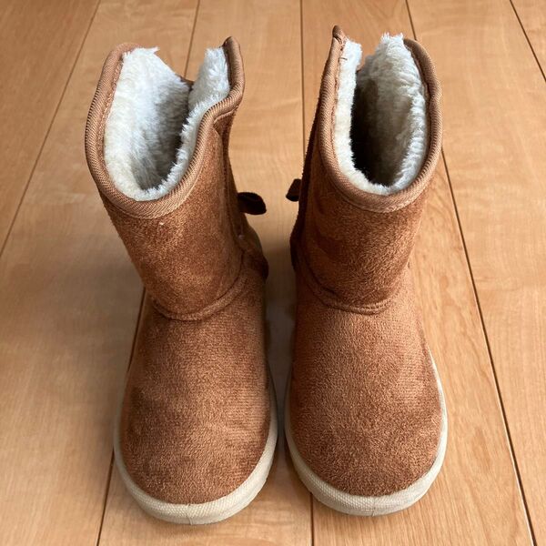 西松屋 子供ムートンブーツ ショートブーツ キャメル色 未使用 17cm