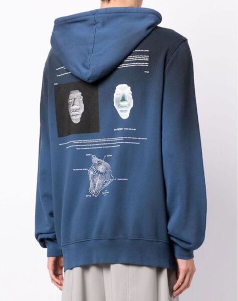 25AWデンマーク発ISO.POETISM グラフィックスウェットパーカー/黒/定価62200円/美品