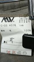 全日本紳士服工業組合連合会メンズパンツ グレー小さいチェック 裾シングル毛100％日本製 90-A4 チェスト90㎝身長165㎝ 633A2906　　　　　_画像6