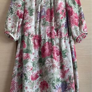 【値下げしました】★【SOUP】 花柄が可愛いワンピース 【スープ】 11号