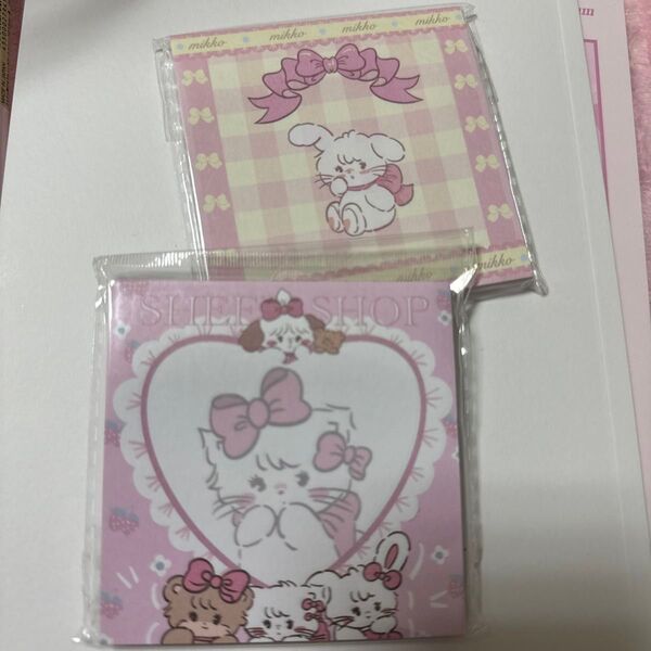レターセット 便箋 mikko ネコ うさぎ 1冊50枚 2個セット