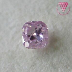 0.058 ct Fancy Purplish Pink CUSHION CGL ダイヤモンド ルース DIAMOND EXCHANGE FEDERATION