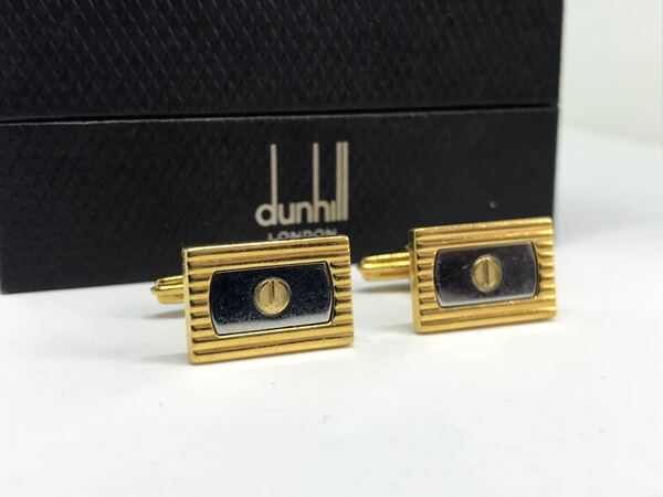 DUNHILL ゴールド&シルバー　カフス　カフリンクス　ダンヒル