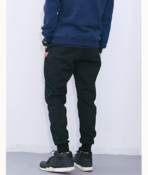 メンズ ジョガーパンツ スウェットパンツ ストレッチ 2XL ブラック パンツ