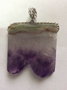  natural stone amethyst necklace top pendant top (3)