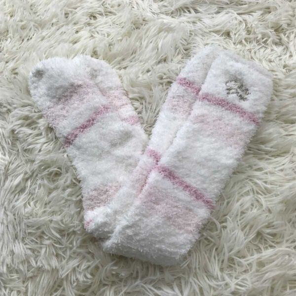 美品 ジェラートピケ★gelato pique★靴下★ルームソックス★白★ピンク◆1-293