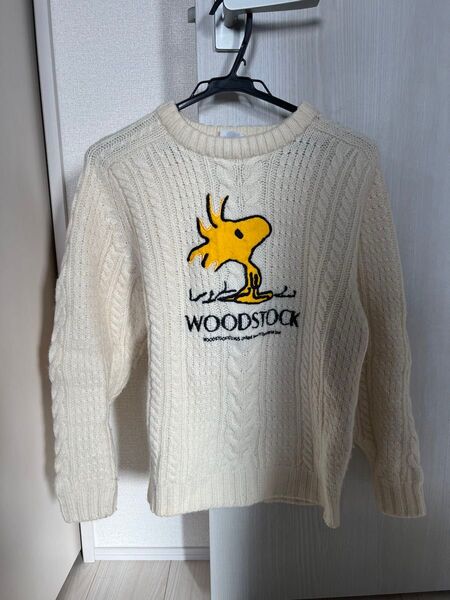 PEANUTS ウッドストック ニット 刺繍 トップス ニット セーター 90's ヴィンテージ ヴィンテージニット L