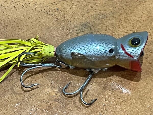 OLD Fred Arbogast HULA POPPER 5/8oz 台座無し オールド アーボガスト フラ ホッパー 反射板