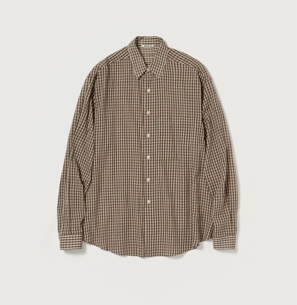 AIRY LIGHT COTTON CHECK BIG SHIRT サイズ3