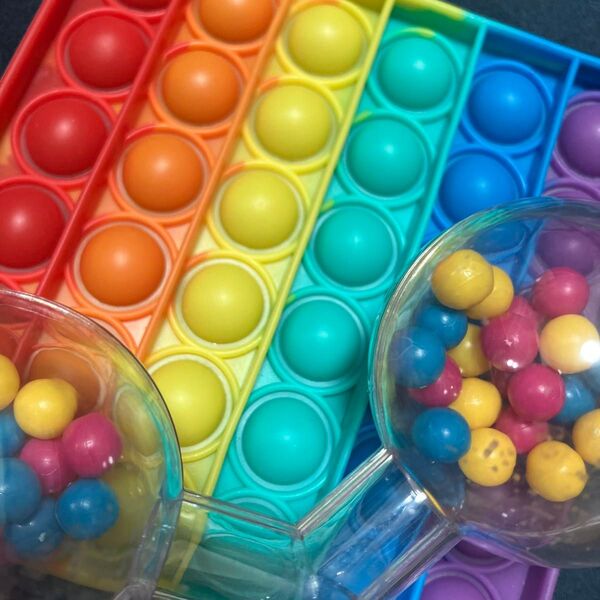 リハビリ 知育玩具 脳トレ 認知症予防 暇つぶし プッシュポップバブル ムービングボール