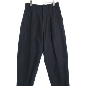 美品 Name. WOOL FLANNEL WIDE PANTS ネイビー