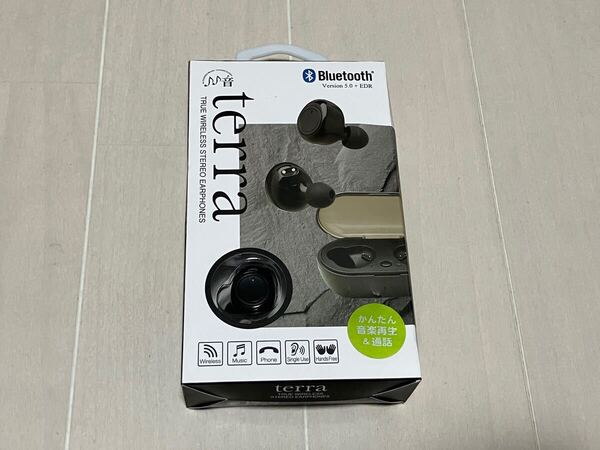 ■新品■送料込み■terra 完全ワイヤレスイヤホン True Wireless Series terra Bluetooth対応 ジェットブラック TA-TE01TW JBK