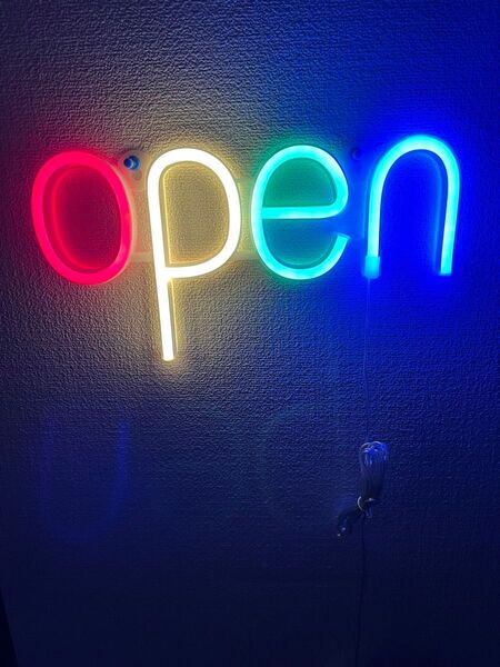LEDネオンライト open 乾電池付